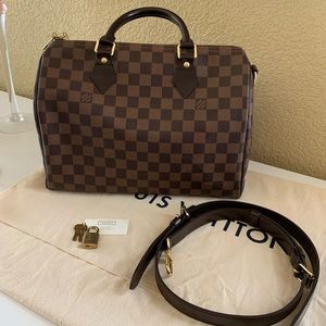 Louis Vuitton Speedy 30 Bandouliere Damier Ebene